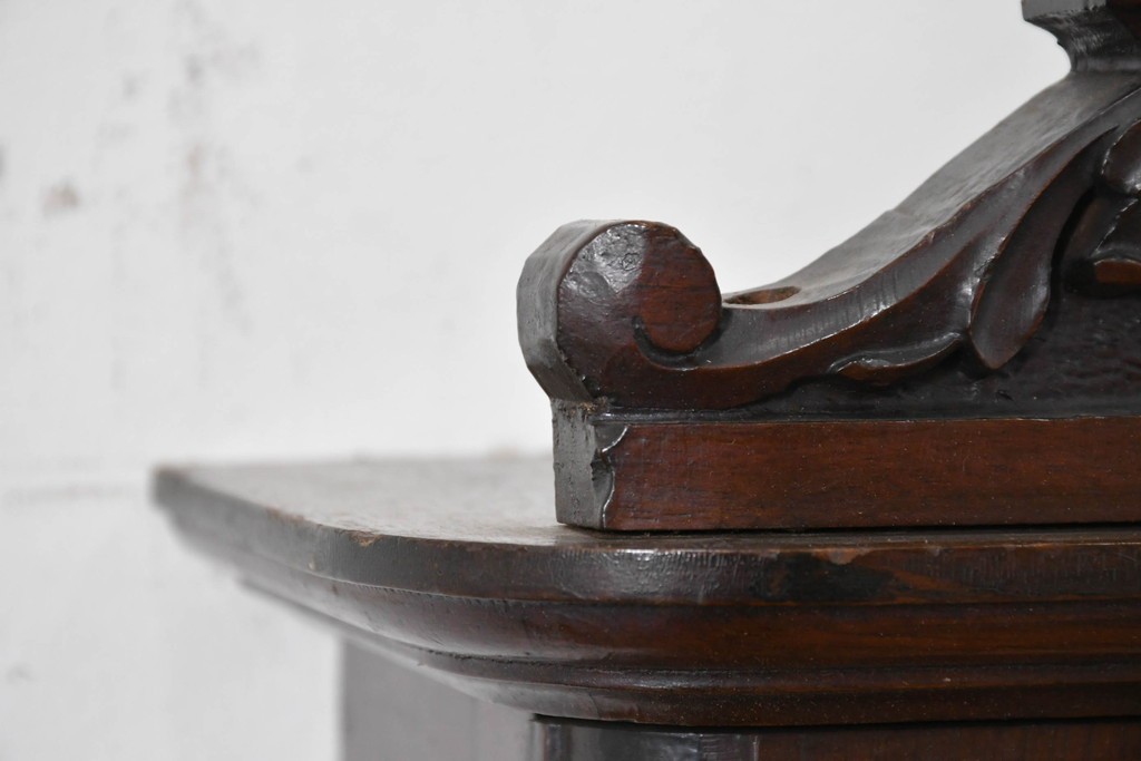 和製アンティーク　明治大正期　スリゲル型　ホーロー文字盤のクラシカルな振り子時計　(R-086139)