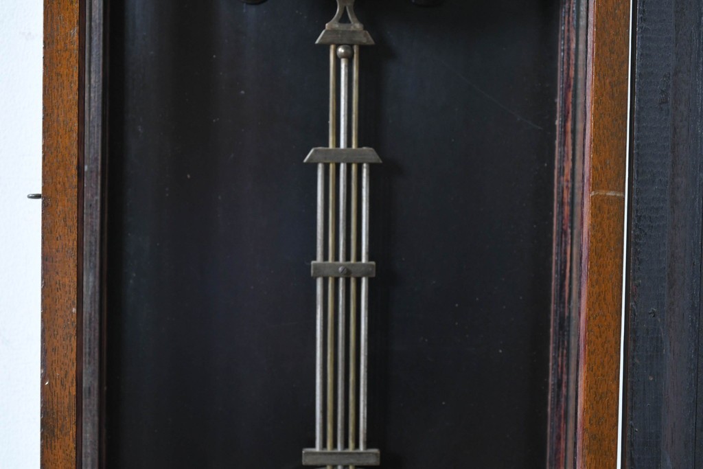 和製アンティーク　明治大正期　スリゲル型　ホーロー文字盤のクラシカルな振り子時計　(R-086139)