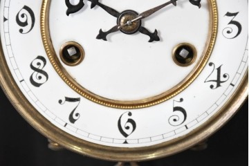 和製アンティーク　明治大正期　スリゲル型　ホーロー文字盤のクラシカルな振り子時計　(R-086139)