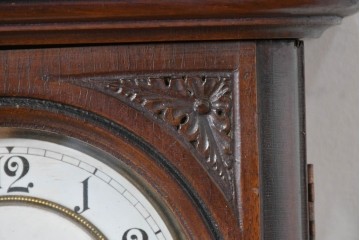 和製アンティーク　明治大正期　スリゲル型　ホーロー文字盤のクラシカルな振り子時計　(R-086139)