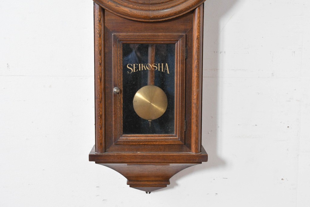 和製アンティーク　精工舎(SEIKOSHA、セイコー)　レトロで素朴な印象の振り子時計　(R-086140)