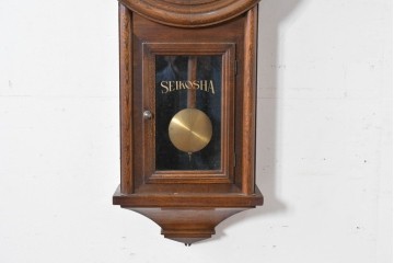 和製アンティーク　精工舎(SEIKOSHA、セイコー)　レトロで素朴な印象の振り子時計　(R-086140)
