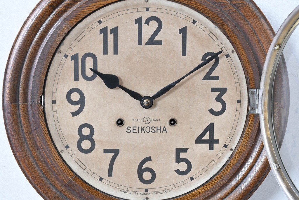 和製アンティーク　精工舎(SEIKOSHA、セイコー)　レトロで素朴な印象の振り子時計　(R-086140)