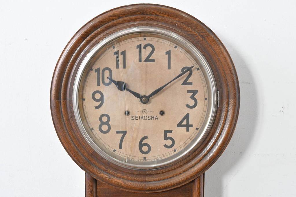 和製アンティーク　精工舎(SEIKOSHA、セイコー)　レトロで素朴な印象の振り子時計　(R-086140)