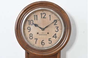 和製アンティーク　精工舎(SEIKOSHA、セイコー)　レトロで素朴な印象の振り子時計　(R-086140)
