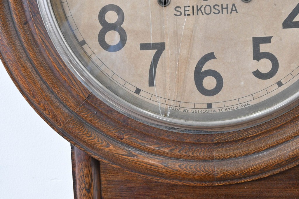 和製アンティーク　精工舎(SEIKOSHA、セイコー)　レトロで素朴な印象の振り子時計　(R-086140)