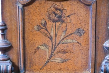 ドイツアンティーク　H.A.C(ハンブルグ・アメリカンクロック・カンパニー)製　Junghans(ユンハンス)合併前の希少品!　文字盤の美しい置時計　(R-086141)