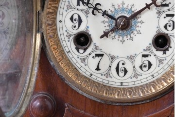 ドイツアンティーク　H.A.C(ハンブルグ・アメリカンクロック・カンパニー)製　Junghans(ユンハンス)合併前の希少品!　文字盤の美しい置時計　(R-086141)