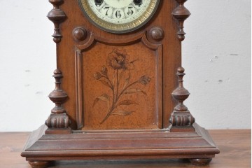 ドイツアンティーク　H.A.C(ハンブルグ・アメリカンクロック・カンパニー)製　Junghans(ユンハンス)合併前の希少品!　文字盤の美しい置時計　(R-086141)