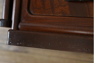 中古　希少な廃番品　欅(ケヤキ)材　コンパクトにまとまる折り畳み式文机　(R-086142)