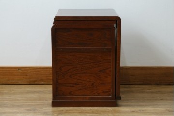 中古　希少な廃番品　欅(ケヤキ)材　コンパクトにまとまる折り畳み式文机　(R-086142)