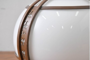 《引っ掛けシーリング式ペンダントライト加工費込み》　和製アンティーク　銅フレームの透かし文様が美しいペンダントライト　(R-086145)