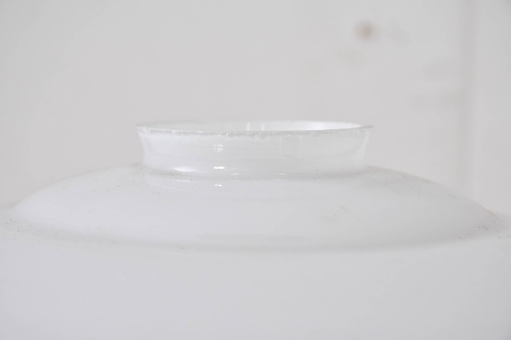 《引っ掛けシーリング式ペンダントライト加工費込み》　和製ヴィンテージ　昭和初期　セルロイド装飾による花文がやさしくあしらわれた照明シェード　(R-086146)