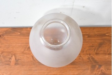 《引っ掛けシーリング式ペンダントライト加工費込み》　和製アンティーク　すりガラスのシンプルな球体型ペンダントライト　(R-086149)