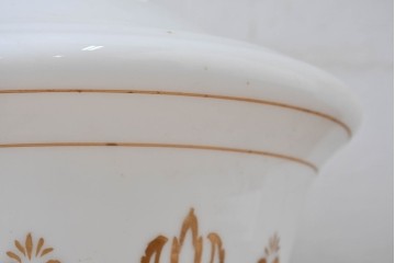 《引っ掛けシーリング式ペンダントライト加工費込み》　和製アンティーク　ゴールドの文様が優雅な大型ペンダントライト　(R-086154)