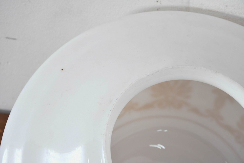 《引っ掛けシーリング式ペンダントライト加工費込み》　和製アンティーク　ゴールドの文様が優雅な大型ペンダントライト　(R-086155)