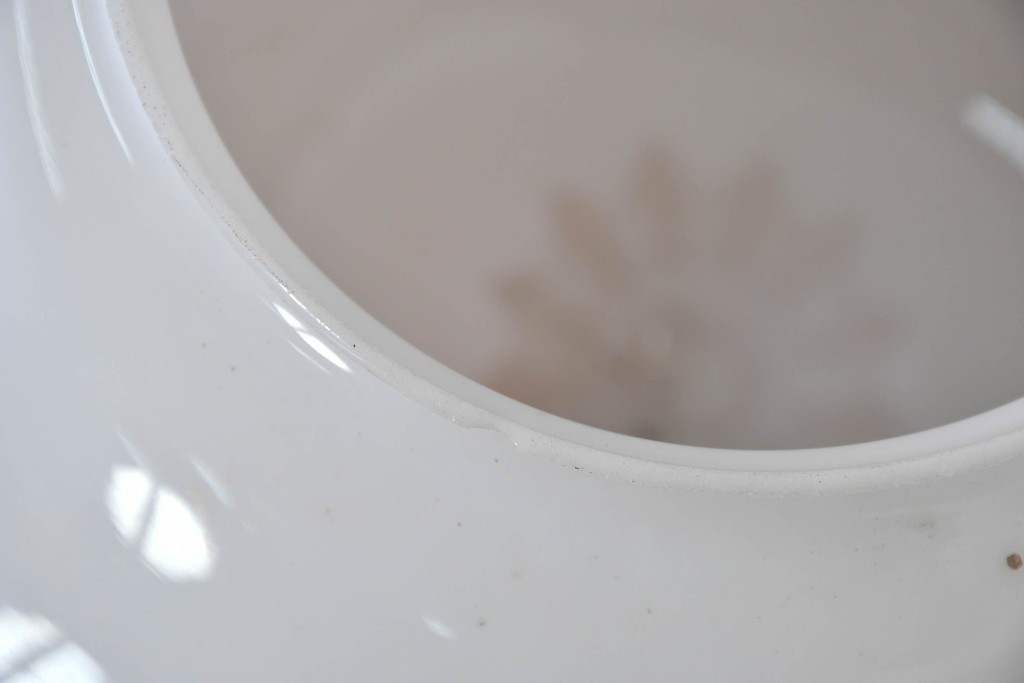 《引っ掛けシーリング式ペンダントライト加工費込み》　和製アンティーク　ゴールドの文様が優雅な大型ペンダントライト　(R-086155)