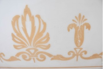 《引っ掛けシーリング式ペンダントライト加工費込み》　和製アンティーク　ゴールドの文様が優雅な大型ペンダントライト　(R-086155)