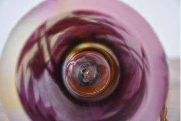 フランスアンティーク　Laflor(ラフロール)ガラス工房　美しい花モチーフのガレ風ペンダントライト　(R-086180)