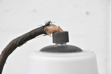 和製ヴィンテージ　昭和後期　ホワイトガラスシェードのペンダントライト　(R-086181)