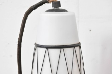 和製ヴィンテージ　昭和後期　ホワイトガラスシェードのペンダントライト　(R-086181)