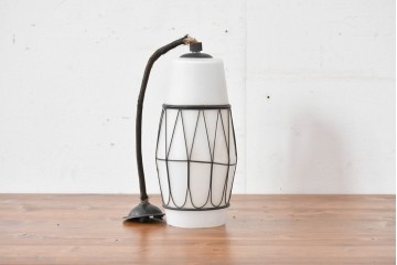 和製ヴィンテージ　昭和後期　ホワイトガラスシェードのペンダントライト　(R-086181)