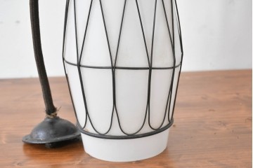 和製ヴィンテージ　昭和後期　ホワイトガラスシェードのペンダントライト　(R-086181)