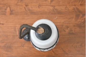 和製ヴィンテージ　昭和後期　ホワイトガラスシェードのペンダントライト　(R-086181)