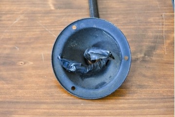 和製ヴィンテージ　昭和後期　ホワイトガラスシェードのペンダントライト　(R-086181)