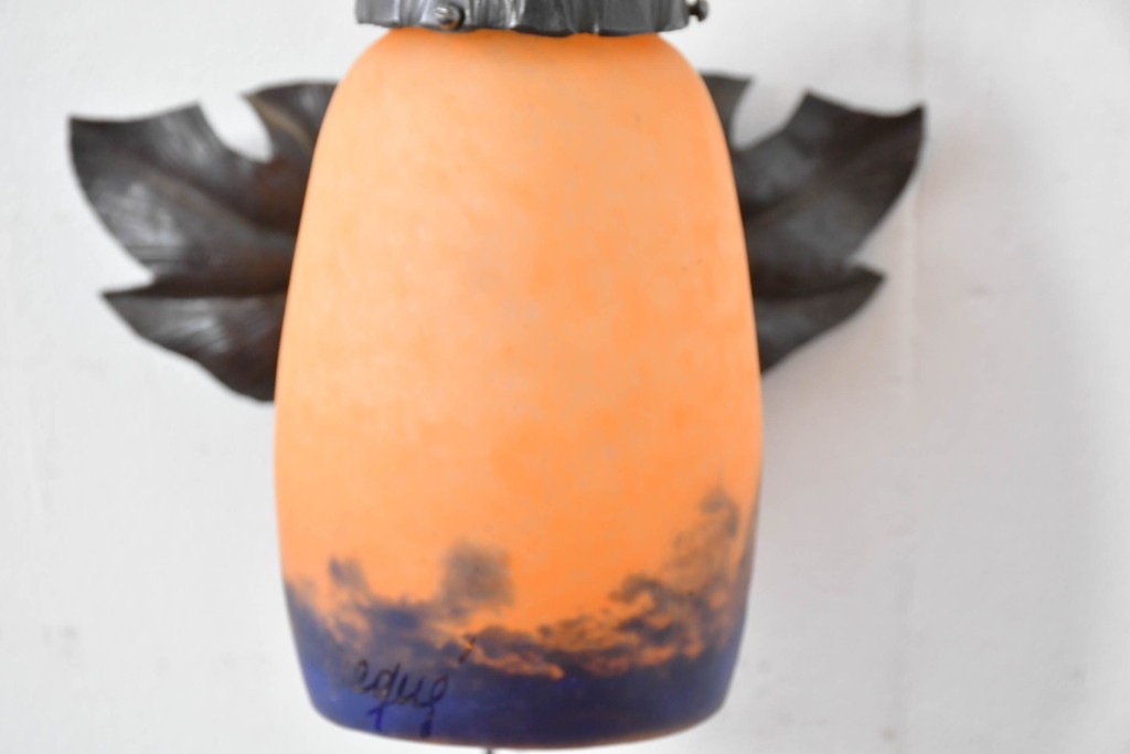 フランスヴィンテージ　DEGUE(デュゲ)　遊び心あるハロウィンカラーのランタン型ウォールライト　(R-086182)