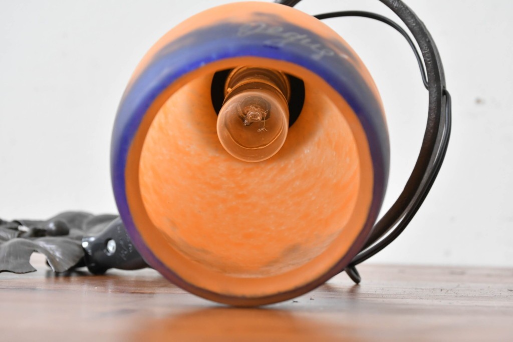 フランスヴィンテージ　DEGUE(デュゲ)　遊び心あるハロウィンカラーのランタン型ウォールライト　(R-086182)