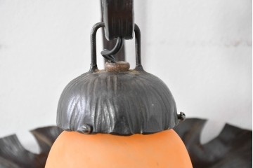 フランスヴィンテージ　DEGUE(デュゲ)　遊び心あるハロウィンカラーのランタン型ウォールライト　(R-086182)