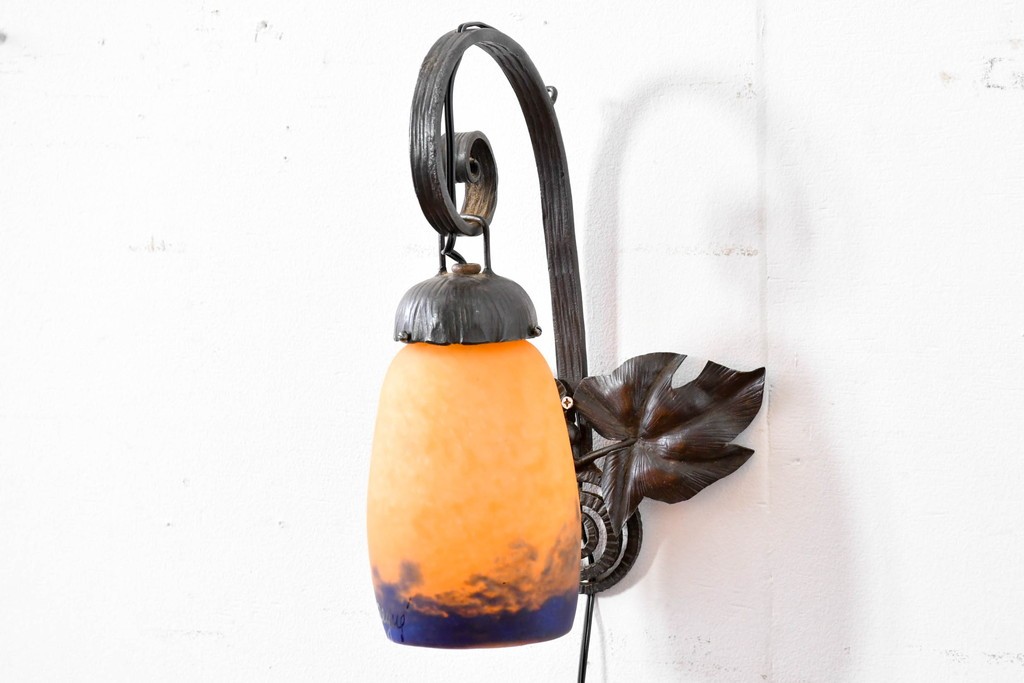 フランスヴィンテージ　DEGUE(デュゲ)　遊び心あるハロウィンカラーのランタン型ウォールライト　(R-086182)