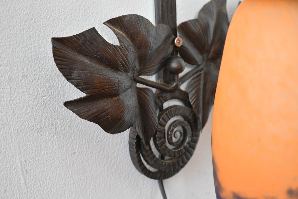 フランスヴィンテージ　DEGUE(デュゲ)　遊び心あるハロウィンカラーのランタン型ウォールライト　(R-086182)