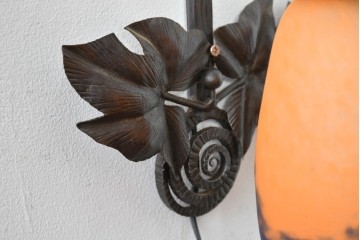 フランスヴィンテージ　DEGUE(デュゲ)　遊び心あるハロウィンカラーのランタン型ウォールライト　(R-086182)