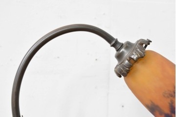 フランスアンティーク　Muller Freres Luneville(ミューラー兄弟)　配色の美しいガラスシェードのテーブルスタンド　(R-086183)