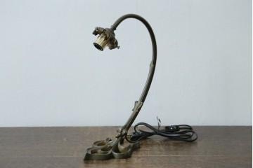 フランスアンティーク　Muller Freres Luneville(ミューラー兄弟)　配色の美しいガラスシェードのテーブルスタンド　(R-086183)