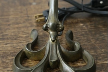 フランスアンティーク　Muller Freres Luneville(ミューラー兄弟)　配色の美しいガラスシェードのテーブルスタンド　(R-086183)