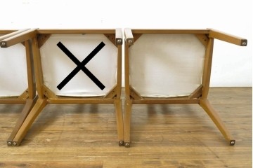 イギリスヴィンテージ　nathan(ネイサン)　ビーチ材　目を惹くボタニカル柄ファブリックのダイニングチェア3脚セット　(R-086186)