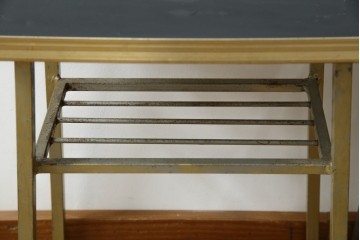 和製ヴィンテージ　華奢なメタリックフレームが印象的なサイドテーブル2点セット　(R-086196)