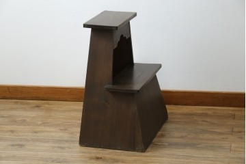 和製アンティーク　昭和初期　素朴な佇まいの2段踏み台　(R-086198)