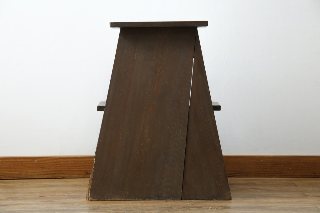 和製アンティーク　昭和初期　素朴な佇まいの2段踏み台　(R-086198)