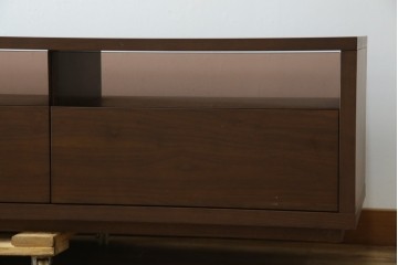 中古　超美品　FUJI FURNITURE(冨士ファニチア)　ガラス×引き出し収納がおしゃれなテレビボード　定価約35万円　(R-086202)