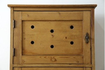 イギリスアンティーク　Lloyd’s Antiques(ロイズアンティークス)取り扱い　パイン材らしい柔らかな風合いが魅力の縦型キャビネット　(R-086203)
