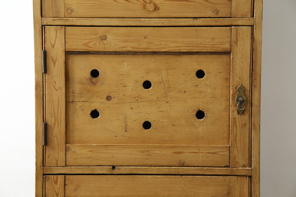 イギリスアンティーク　Lloyd’s Antiques(ロイズアンティークス)取り扱い　パイン材らしい柔らかな風合いが魅力の縦型キャビネット　(R-086203)