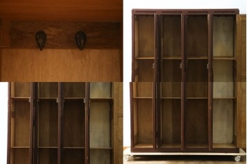 イギリスアンティーク　Lloyd’s Antiques(ロイズアンティークス)取り扱い　紋章入りのポロクラブの4連ロッカー　(R-086207)