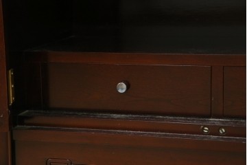 中古　美品　モリシゲ(MORISHIGE/森繁)　網代扉が美しい李朝デザインのキャビネット　定価約60万円　(R-086208)