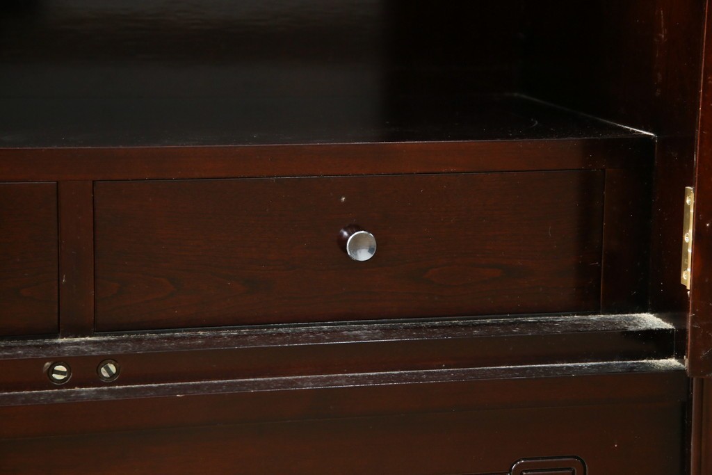 中古　美品　モリシゲ(MORISHIGE/森繁)　網代扉が美しい李朝デザインのキャビネット　定価約60万円　(R-086208)