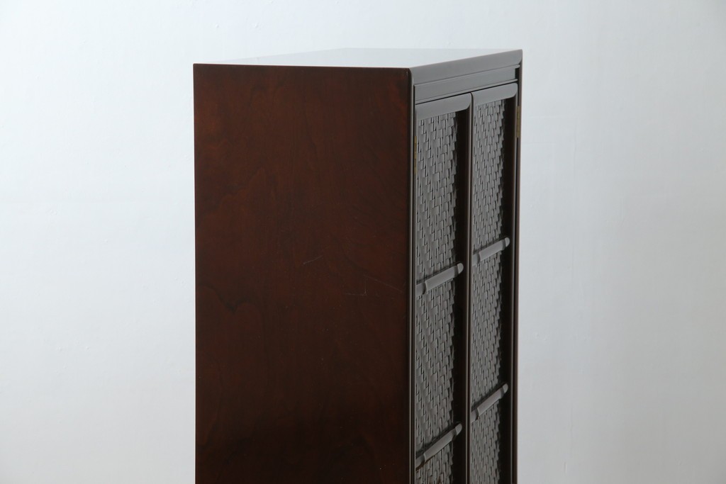 中古　美品　モリシゲ(MORISHIGE/森繁)　網代扉が美しい李朝デザインのキャビネット　定価約60万円　(R-086208)