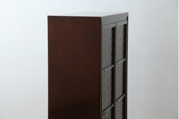 中古　美品　モリシゲ(MORISHIGE/森繁)　網代扉が美しい李朝デザインのキャビネット　定価約60万円　(R-086208)